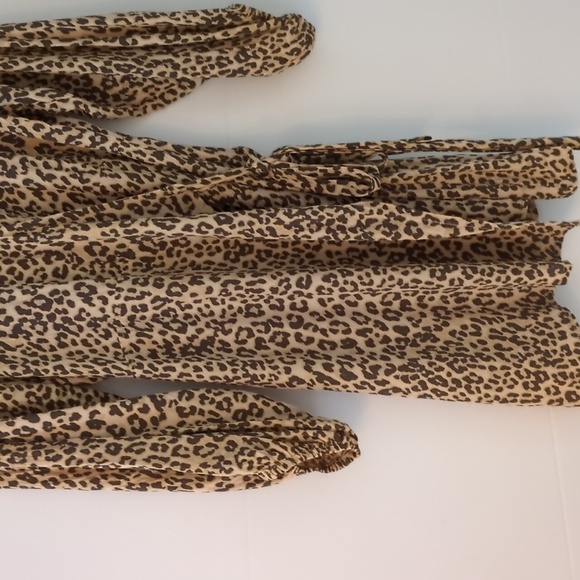 Faithful The Brand Mob Wife Baja Wrap Mini Dress Leopard Print Mob Wife Sz 8 - Picture 6 of 11